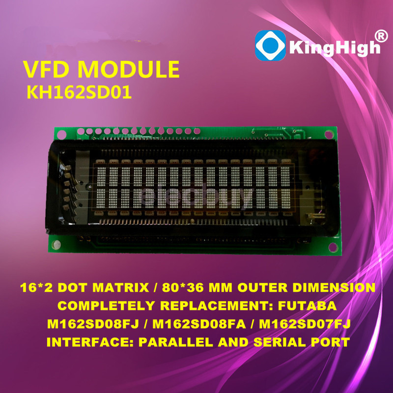 16x2 Dot Matrix Characters VFD Display Compatible with