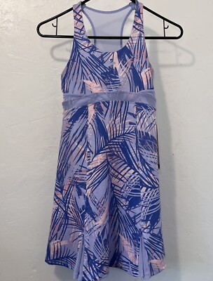 Ivivva by Lululemon Girls Tennis Dress Palm Print Sz 12 Athletic Flowy  Sporty | eBay