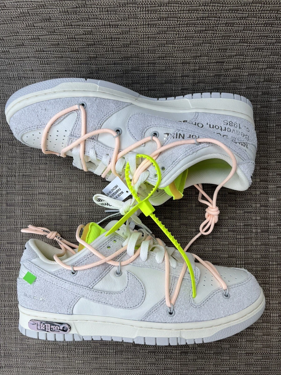 Brand New Nike Dunk Low Off White Lot 12 50 DJ0950 100 Mens Size 9 Womens 10