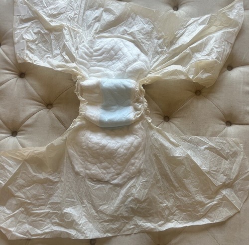 Vintage Plastic Backed Adult Diaper Nappies Lg XL Double Tape Sealed ABDL 90s - Picture 4 of 7