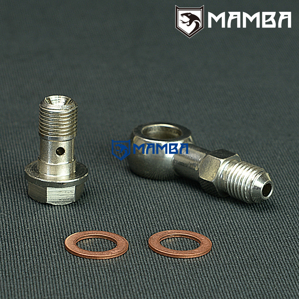 MAMBA Turbo Banjo Bolt Kit For CA18DET & SR20DET – Oil Feed Line For T25/T28 Journal Bearing Turbos