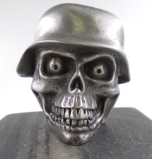 Rare German Soldier Wwii Skull Hotrod Car Hood Ornament