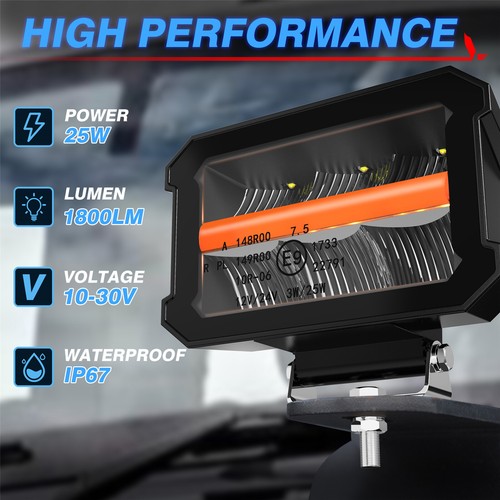 MICTUNING 2 PIEZAS LED Vainas de Luz, 50W LED Luz Antiniebla de Conducción LED Luz de Trabajo ATV UTV - Imagen 12 de 16