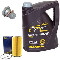 MotoröL Set 5W-40 5 Liter + ÖLfilter SH 440 P + Schraube FüR BMW 3Er 5Er 7Er E39