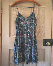 Women's Floral Casual Strappy Summer Dress FIRST AND I Boho Hippie Beach UK L