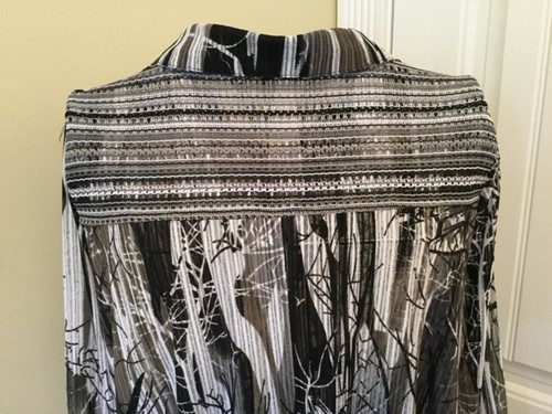 MIN KAS long button down shirt/tunic top,Size M. - Picture 5 of 5