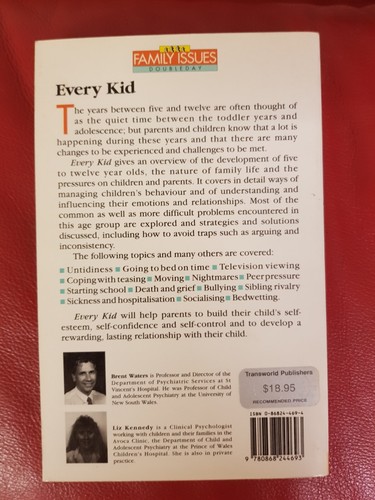 EVERY KID By Dr. BRENT WATERS & LIZ KENNEDY 1996 DOUBLEDAY PARENTING 5 TO 12YRS - Picture 3 of 10