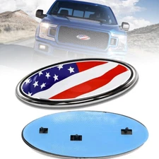9 Inch For Ford F150 F250 F350 Front Grille Tailgate US Flag Oval Emblem Badge