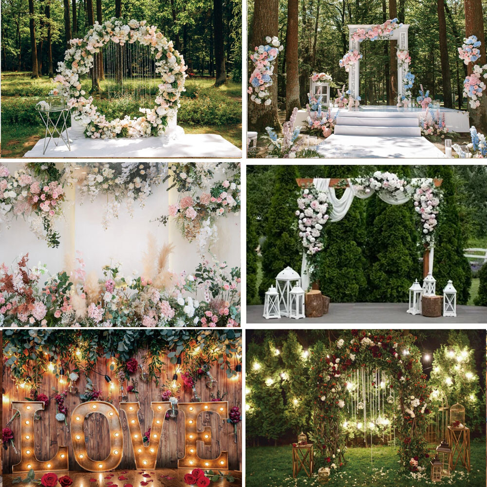 Wedding Bridal Floral Flower Wall Party Decor Background Photography Backdrop