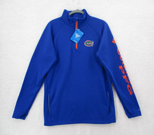 Florida Gators Sweatshirt Blue Pullover Columbia PFG Quarter Zip 2XL Basketball