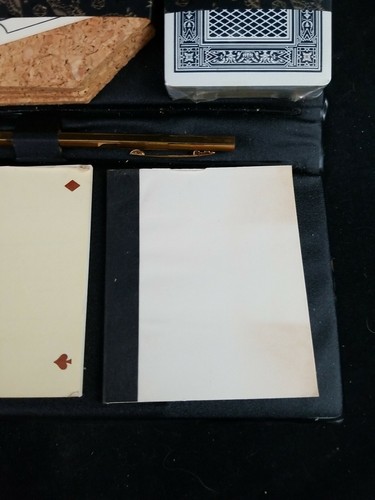 Vintage 2 Deck Playing Card Set Coasters Score Pad Skai-Hide Product NEW - Picture 5 of 7