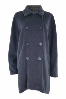 Max Mara grauer Mantel aus Woll- und Kaschmirmischung (UK 12)