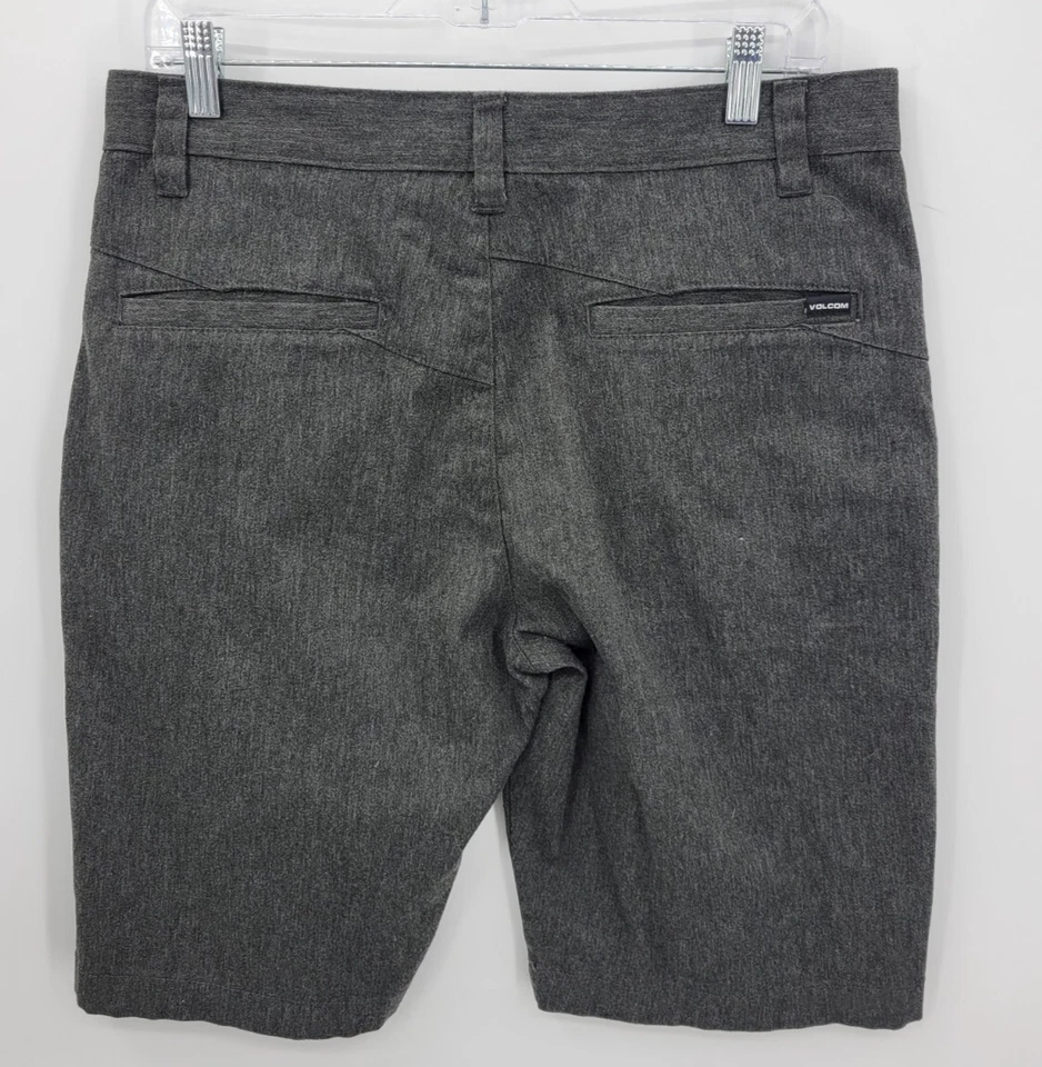 Volcom Shorts Mens 32 Gray Flat Front Casual Outdoor Bermuda Skateboarding - Image 2 of 4