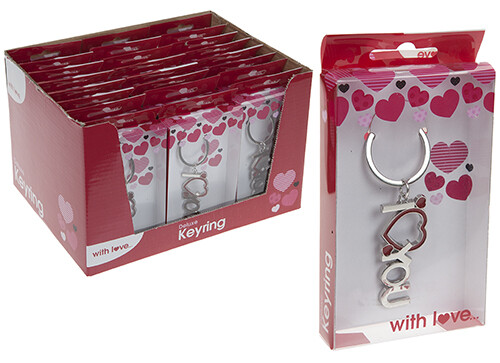 VALENTINES DAY ROMANTIC GIFTS His & Her Love Heart Key chain, Wine Glass - Picture 7 of 12