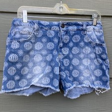 Cherokee Shorts Teen Girls Sz 14 16 Distressed Cut Off Adjustable Elastic Waist