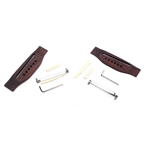 Adjustable Rosewood Guitar Bridge Shaft Saddle Nut Wrench Guitar Part Set - Picture 7 of 12