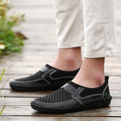 Mocassini uomo in pelle scarpe casual traspiranti slip on mocassini scarpe da guida Stati Uniti - Foto 32 di 34