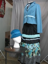 Victorian Dress Edwardian Costume Civil War Style Outfit Walking Suit