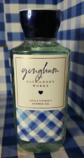 Bath and Body Works Gingham Blue Shea Vitamin E Shower Gel 10 fl oz / 295mL