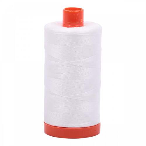2021 Mako Cotton Thread Solid 50wt 1422yds Natural White - Picture 2 of 3