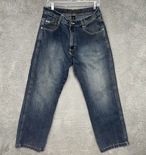 VTG South Pole Jeans Men 34x28 Blue Faded Denim Baggy Skater Loose Y2K Southpole