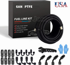 20feet Black 6an An6 Ptfe Teflon Line Oil Fuel Hose Fitting Tool Adapter Kits