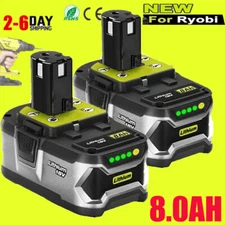 2PACK For RYOBI 18V 8.0Ah P108 High Capacity Battery 18Volt Lithium-Ion One Plus