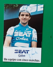 CYCLISME carte cycliste FREDERIC BONOMELLI équipe SEAT ORBEA 1985 Signée