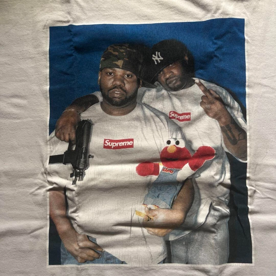 Supreme Ghostface Killah Raekwon 05Fw Elmo Photo Tee White T Shirt Size:L