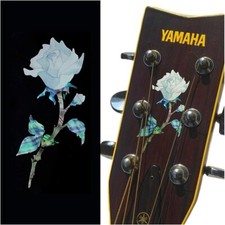 Inlay Sticker Decal Guitar Headstock In Abalone Theme Rose Vine New