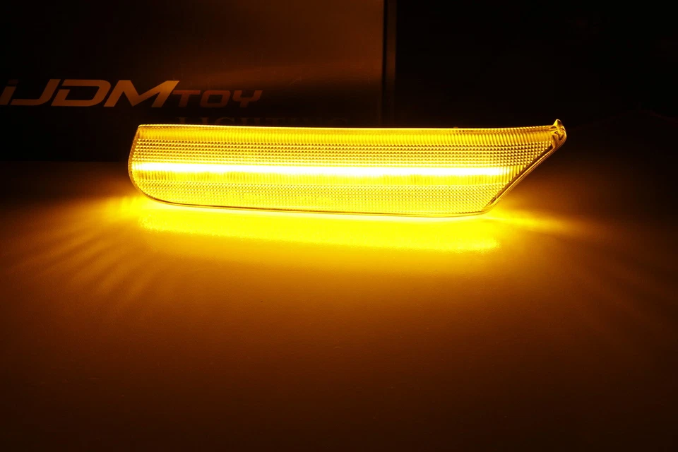 Clear Amber LED Sequential Side Marker Lights For Porsche Carrera 911 Boxster - Image 3 of 4