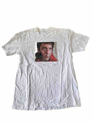 Vintage Supreme Scarface Tony Montana T-shirt Size XL White RARE