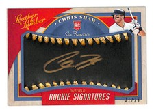 2019 Panini Leather & Lumber Chris Shaw 21/25 gold auto rookie cadd Giants