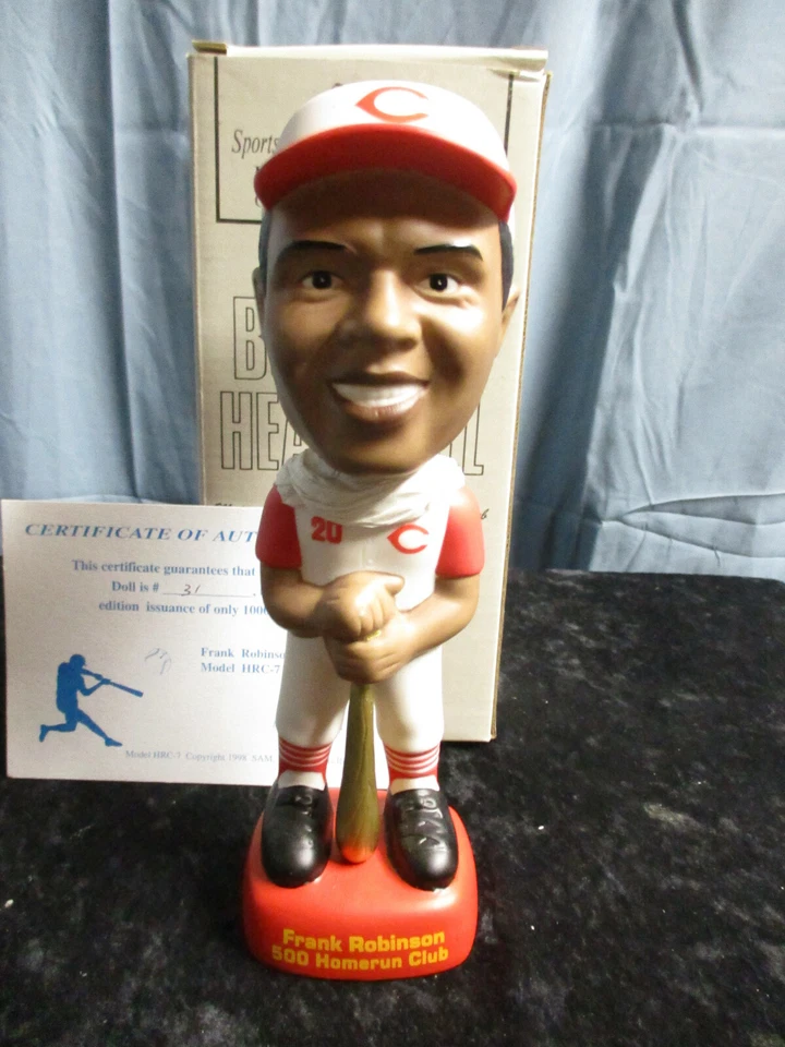 Vintage 1998 SAMS Frank Robinson Reds 500 Home Run Club Bobblehead Doll 31/1000 - Image 2 of 4