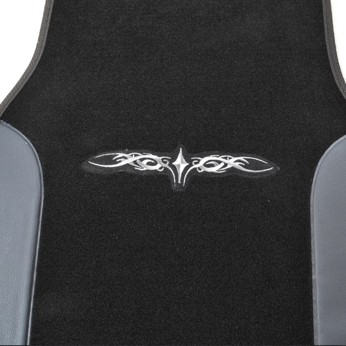 4PCS Set BDK Car Carpet Floor Mats Black Gray Extra Thick Carpet