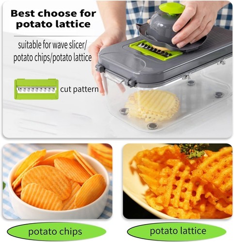 Vegetable Chopper with Container 22-in-1 Veggie Choppers and Dicers Food - Picture 7 of 7