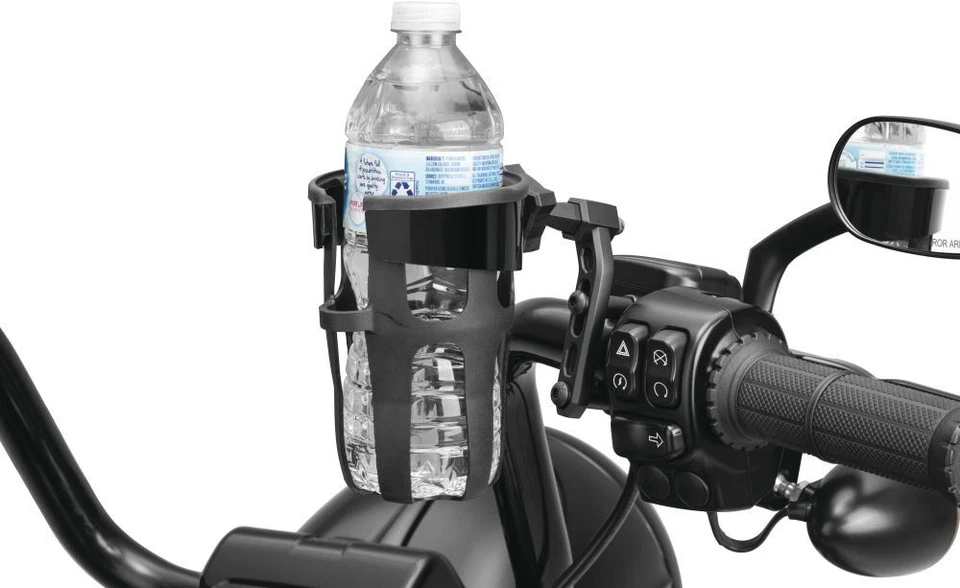Soporte universal para bebidas Kuryakyn negro reflectante con montaje en percha 6485 Foto 3 de 3