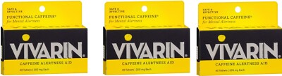 Vivarin Caffeine Alertness Aid Tablets 40ct (3 Pack)