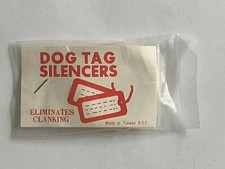 Pair of white silicone dog tag silencers