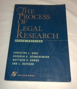 Details About The Process Of Legal Research Fifth Edition Legal Research And Writing Pb - 