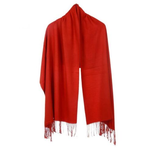 Women Scarf Pashmina Wool Thick Warm Plain Ladies Neck Shawl Head Wrap Scarves - Picture 5 of 83
