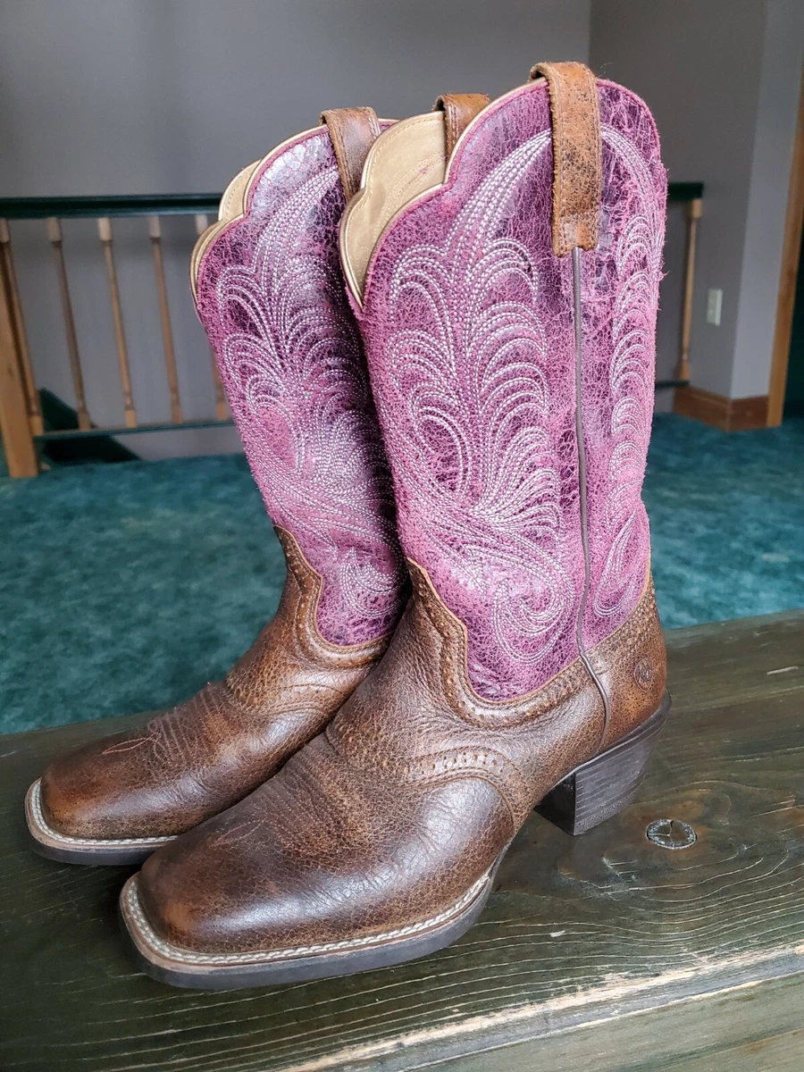 Womens Ariat Mesquite Square Toe Western Leather Boot Size 6 B