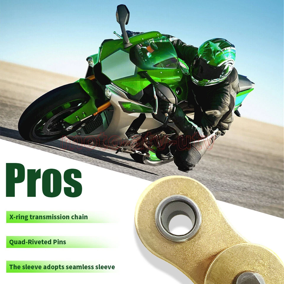 Gold 520 X-Ring Chain w/ Connecting Master Link for Suzuki GN400T GN400TX LT500R - Изображение 3 из 4