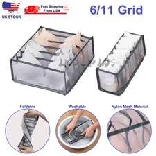 Organizer Foldable Drawer Divider Closet Storage Box For Underwear Bra Sock US