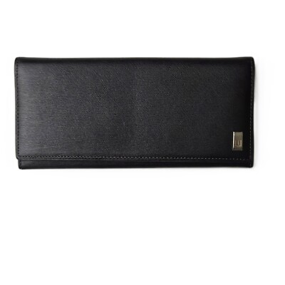 Dunhill Saffiano Black Leather Long Wallet – Excellent Condition