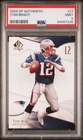 2009 SP AUTHENTIC TOM BRADY #21 NEW ENGLAND PATRIOTS PSA 9 MINT