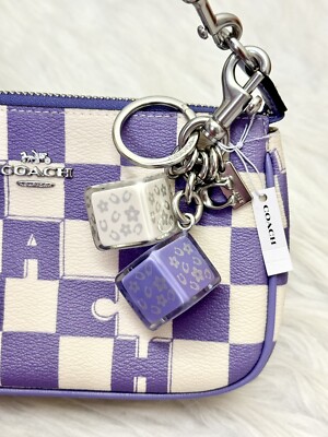 COACH Cube Cluster Bag Charm Limited Edition Light Violet Multi