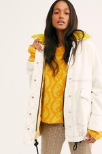 Free People Corduroy Lust For Life Jacket Ivory Size S