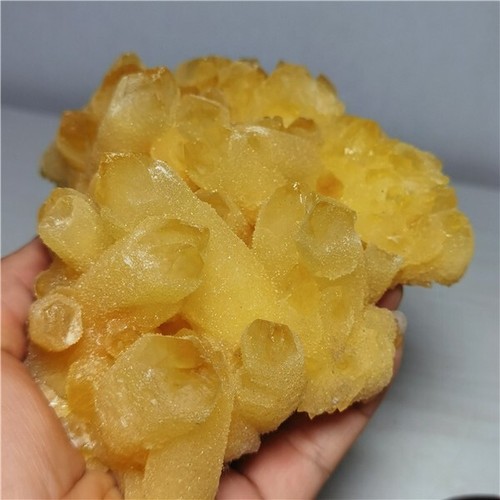 617g PRETTY Yellow AN QUARTZ CRYSTAL CLUSTER Specimen HEALING i262 - Picture 4 of 14