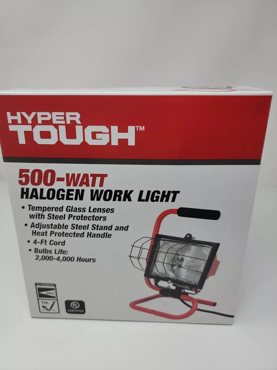 Hyper Tough Halogen Work Light Red 500 Watts Model 8620. NEW